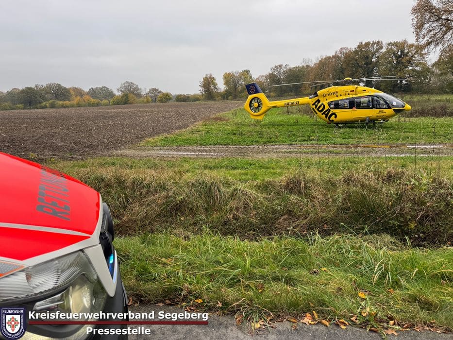 Einsatz: Schwerer Verkehrsunfall auf der Henstedter Straße Ortsausgang Wakendorf II, Foto 7